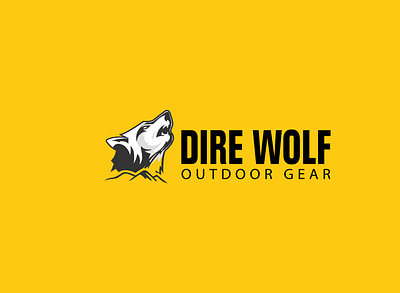 DIRE WOLF branding design flat graphic design illustration illustrator logo minimal typography vector