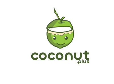 COCONUT PLUS LOGO business logo flat graphic design illustration illustrator logodesign minimal minimalist minimalist logo minimalist logo design vector