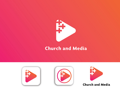 CHURCH AND MEDIA business card business logo business logo design design graphic design illustrator logo logodesign minimal minimalist logo minimalist logo design vector