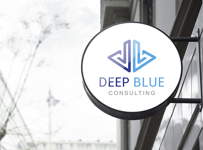 Deep Blue Consulring logo Design branding business logo flat graphic design illustrator logo logodesign minimal minimalist logo minimalist logo design vector