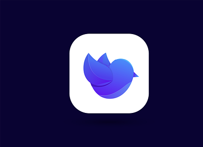 Bird app icon logo design app icon app logo bird app icon logo bird logo branding design graphic design illustration illustrator logo minimal modren app icon ui ux vector