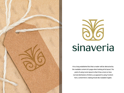 Sinaveria minimal logo design