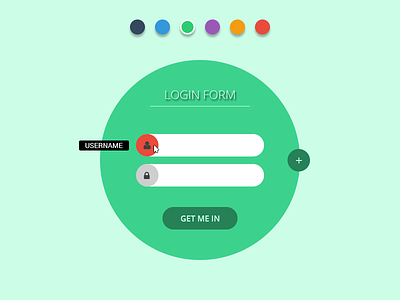 Login Concept colorful concept design login material