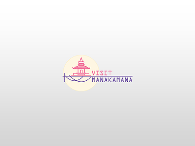 Visit Manakamana line art logo manakamana minimal nepal vector visit