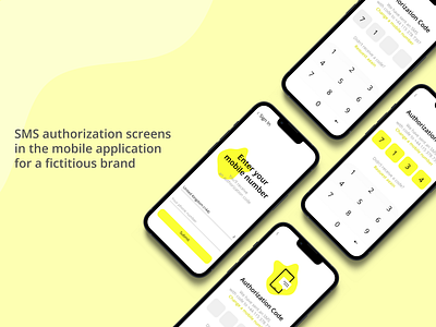Authorization via SMS application mobile app sms authorization ui uiux user interface ux web design