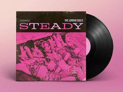 The London Souls - Steady album cover design funk girls london nyc pink retro rock n roll soul the london souls vintage