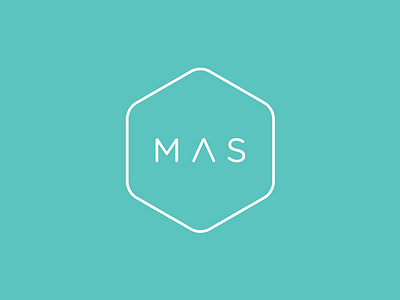 MAS – Logo branding color event geometric hexagon logo minimalist round teal