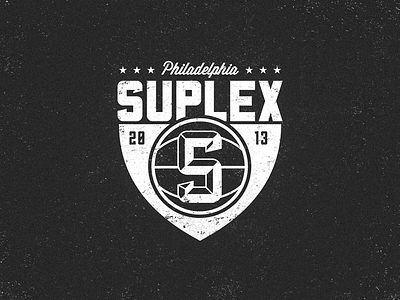 Suplex Badge badge basketball branding emblem identity logo logotype mark sign texture type wordmark
