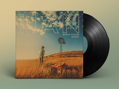 HAN – Radio Flyers album cover design layout music pop retro rock soul texture typography vintage vinyl