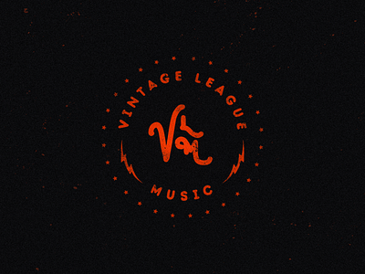 Vintage League Music – Branding badge brand branding distress logo mark music retro soul texture typography vintage