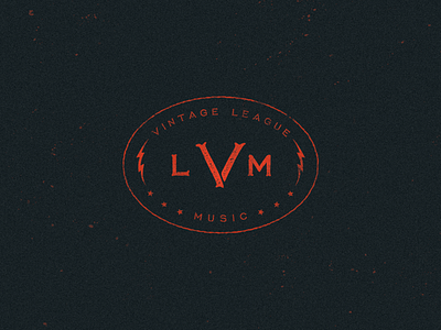 Vintage League Music – Branding branding color identity lettering logo logotype mark music retro shape texture type