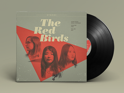 The Red Birds album cover branding design geometric layout retro soul texture triangle typography vintage vinyl