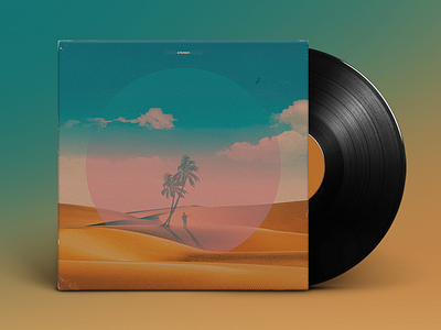 Album Cover (Work in Progress) album cover branding color design layout package packaging progress retro texture vintage vinyl