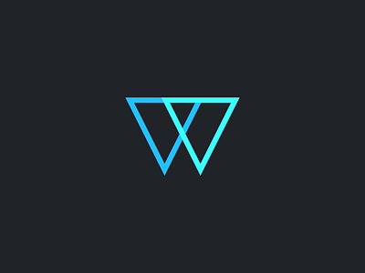 Winq Logo app branding geometric geometry graphic design logo mobile triangle typography vector