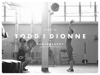 Todd Dionne Photography badge branding classic design identity lightning bolt logo mark photographer photography typography