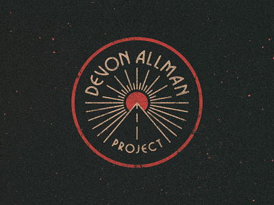 Devon Allman Project Logo badge brand identity branding crest design identity illustration line art logo music patch sun