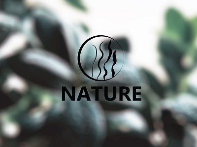 NATURE logo banner brand brand design branding business design illustration logo minimal typography