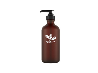 Natural cosmetics bottles design brand brand design branding business design logo minimal typography vector
