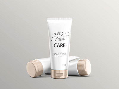 Hand cream CARE design brand design branding design graphicdesign hand cream logo minimal package package design typography