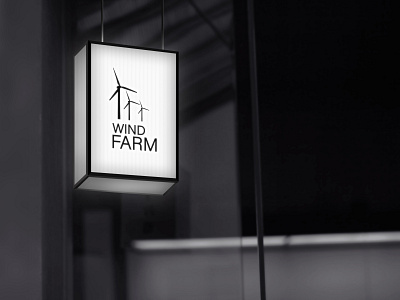 WIND FARM minimalistic Logo branding business design logo minimal typography
