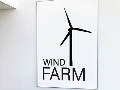 WIND FARM minimalistic Logo's idea brand design branding business design graphic design illustration logo minimal motion graphics typography