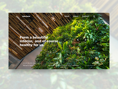 Landing Page Interform app design graphic design interior interiordesign minimal typography ui ux web website