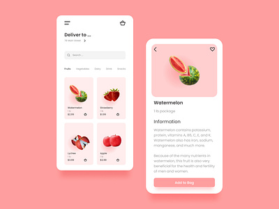 Fruit mobile app branding design graphic design icon minimal typography ui ux