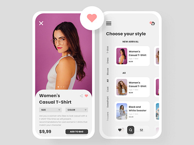 Women s clothing app app clothing design graphic design icon minimal typography ui ux web website women