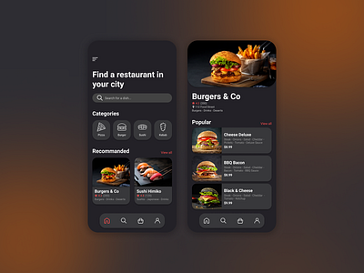 Food App app app design concept food food app graphic design mobile app restaurant shop ui
