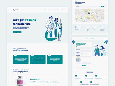 Guard - Vaccination Website covid 19 designer graphic design home page landing page registration ui ux vaccination vaccine website webui