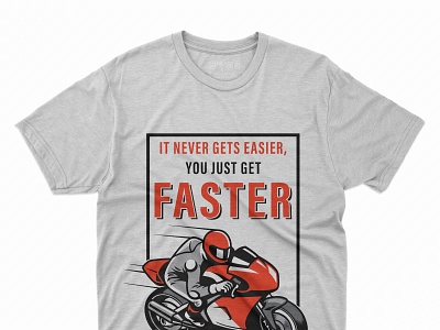 It never gets easier you just get faster animation branding design graphic design illustration t shirt design typography vector