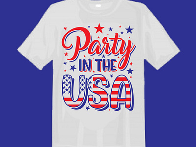 Party In the USA 4th of July T-shirt 4th of july 4th of july t shirt design flag graphic design illustration t shirt design typography usa usa flag usa t shirt design vector victory day victory day t shirt