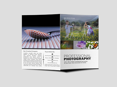 Photographer Agency Bi Fold Brochure Design Template