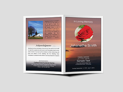 Funeral Program Bi Fold Brochure Design Template design free free mockup new premium psd psd mockup