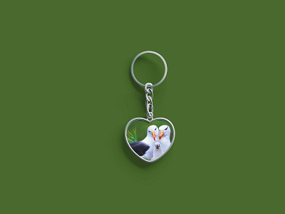 Love Birds Keychain Mockup birds branding design free mockup heartshape image keychain logo love photoshop