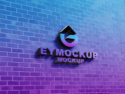 Download 3d Logo Mockup On Brick Wall By Barkha On Dribbble