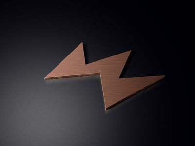 3D Copper Logo Mockup