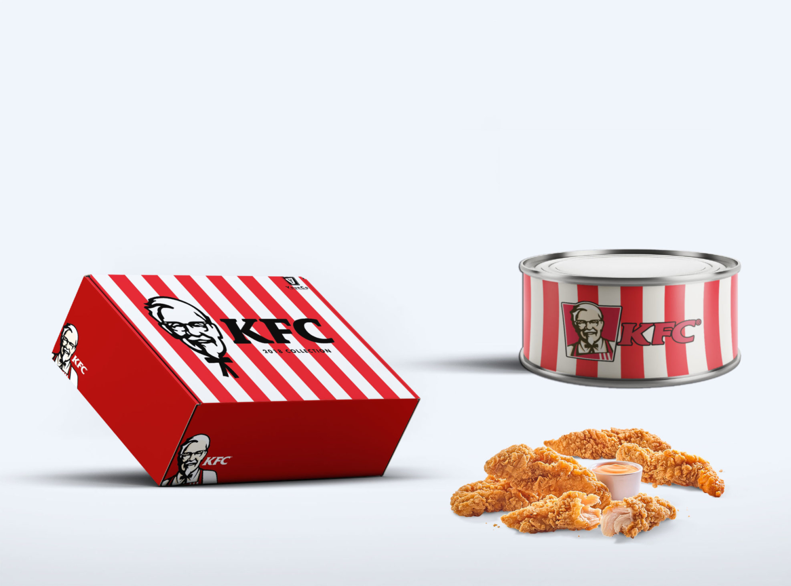Download Kfc Food Packaging Tin Mockup By Barkha On Dribbble
