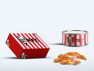 KFC Food Packaging Tin Mockup