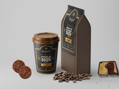 Coffee Label Mockup coffee design food packaging graphic design label mockup packaging premium psd