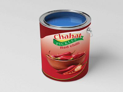 Red Chilli Pickle Can Mockup