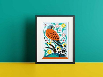 Bird Old Frame Poster Mockup bird clean design frame free free mockup illustration latest logo new old painting poster premium psd psd mockup ui