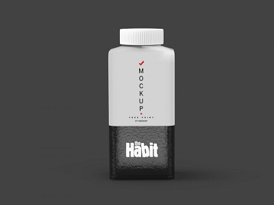 The Habit Juice Label Design Mockup best design free free mockup habit illustration juice label latest logo new nutrition premium psd psd mockup ui