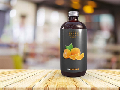 Free Juice Bottle Mockup