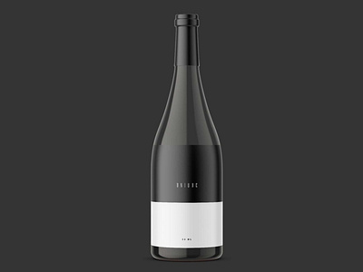 Free Chilled Wine Bottle Mockup