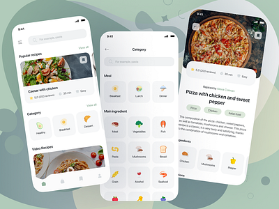 Food Recipe App app design figma food ios makeevaflchallenge mobile design repice app ui ui design web design