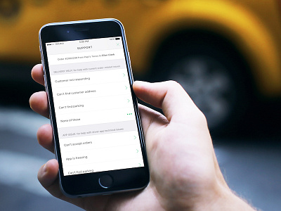 OrderUp Driver Support decision tree delivery driver ios lifeline native support