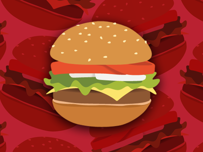 Cheeseburger bun burger cheese cheeseburger illustration