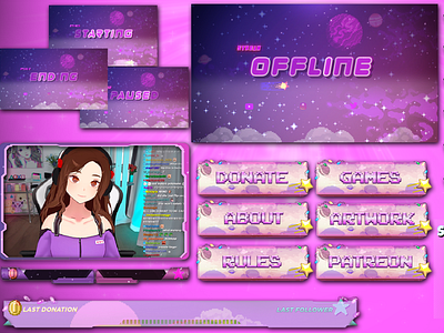 Purple Twitch Overlay