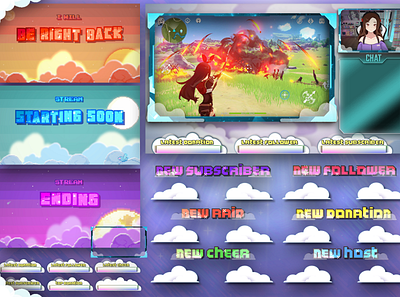 Twitch Animated Overlays Pack animated twitch overlay cute twitch panels cutetwitchoverlay streaming overlay twitch twitch graphics twitch overlay twitchbanner twitchgraphics twitchpanels